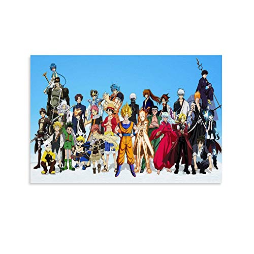 HBYLEE-Wig for cosplay Anime Character Big Reunion Poster Decorative Painting Canvas Wall Art Living Room Poster Bedroom 50x75cm von HBYLEE