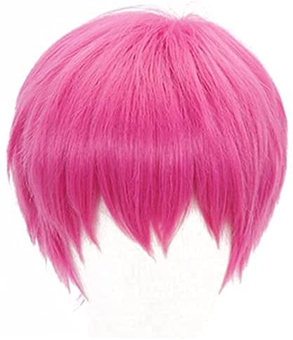 HBYLEE-Wig for cosplay Anime Coser Wig Saiki Kusuo Cosplay Wigs Cosplay Desastrous K Cosplay Pink Men Short Wigs + Wig Cap Time Heat Resistant Synthetic Hair von HBYLEE