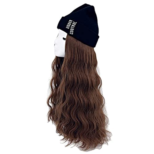 HBYLEE-Wig for cosplay Anime Cosplay Wig Halloween Party Carnival Nightlife Concerts All in One Women Winter Hat Gold Brown Black Brown von HBYLEE