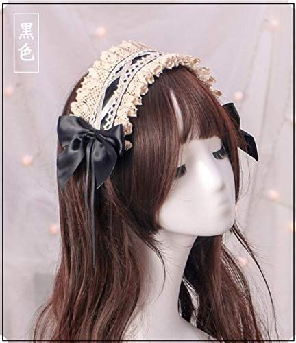 HBYLEE-Wig for cosplay Cute Lolita Hair Accessories Hair Pin Lace Accessory Cosplay Wig Pink Purple Red Blue Cute Lolita Cosplay Girls Women Black von HBYLEE