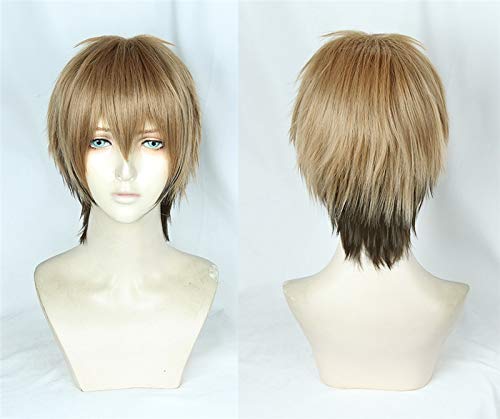 HBYLEE-Wig for cosplay Dakaretai Otoko 1-I Ni Odosarete Imasu Jyunta Azumaya Cosplay Perücke Herren Gold Allmähliche Farbe Halloween Perücke von HBYLEE