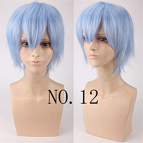 HBYLEE-Wig for cosplay Herren Synthetische Kurze Flauschige Rot Silber Grau Hell Golden Gelb Grün Rosa Lila Lila Orange Weiß Universelle Cosplay Perücke Pony China Als Das Bild von HBYLEE