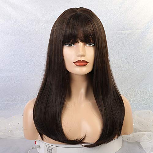 HBYLEE-Wig for cosplay Lange Gerade Perücken Mit Pony Natürliche Synthetische Perücken Omber Blonde Für Frauen Afroamerikaner Cosplay Perücken Hitzebeständige Faser Lc167-5 von HBYLEE