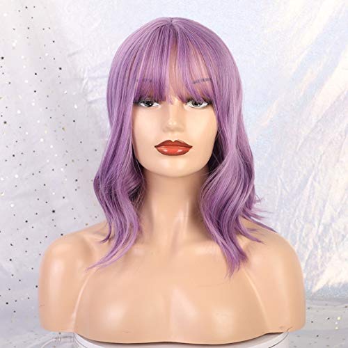 HBYLEE-Wig for cosplay Lange Synthetische Perücken Mit Pony Mixed Blonde Braun Natürliche Welle Perücken Für Weiße Frauen Cosplay Perücken Hitzebeständige Faser Perücken Lc210-5 von HBYLEE