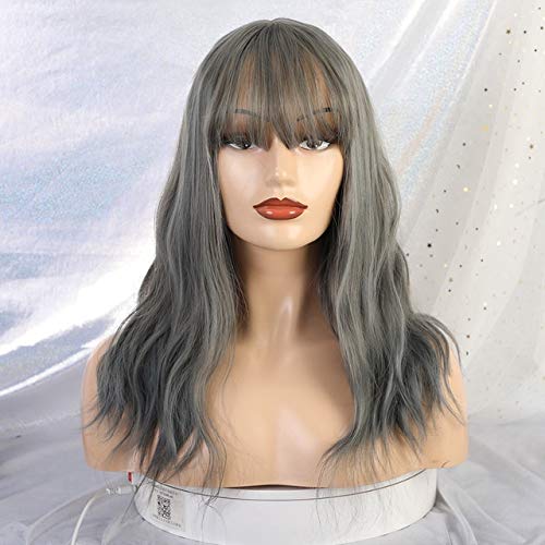 HBYLEE-Wig for cosplay Lange Synthetische Perücken Mit Pony Mixed Blonde Brown Natürliche Welle Perücken Für Weiße Frauen Cosplay Perücken Hitzebeständige Faser Perücken lc216 von HBYLEE