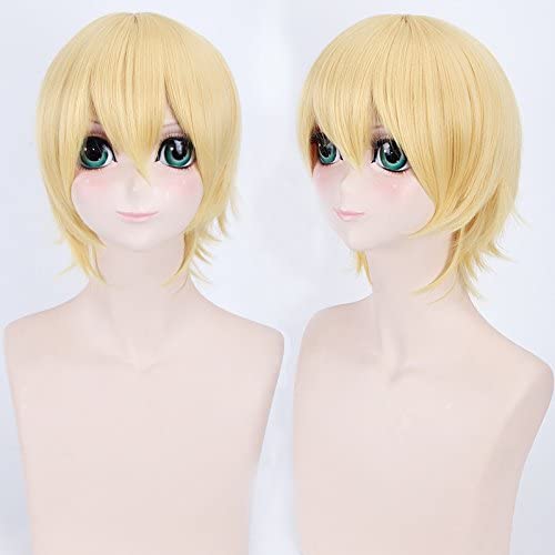 HBYLEE-Wig for cosplay Perücke für den täglichen Gebrauch, Yang Yan Project Muyin Tuan Shuya Luye Golden Reverse Curled Short Hair Cos Perücke von HBYLEE