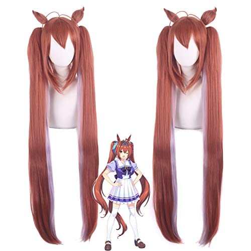 HBYLEE-Wig for cosplay Perücke für den täglichen Gebrauch. Pferderennen-Mädchen und Chiji-Cos-Perücke, Beast-Ohren sind erhältlich zum Verkauf mit doppelten Pferdeschwanzen von HBYLEE