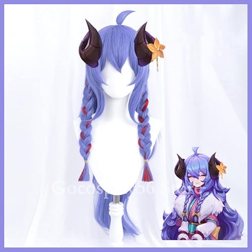 HBYLEE-Wig for cosplay Spirit Blossom Kindred Wig LoL Cosplay Blue Purple Red Braided Synthetic Hair 80 cm Long Wig Women Kindred Cosplay HBYLEE-Wig for cosplay Spirit Blossom Kindred Wig LoL Cosplay Blue Purple Red Braided Synthetic Hair 80 cm Long Wig Women Kindred Cosplay von HBYLEE