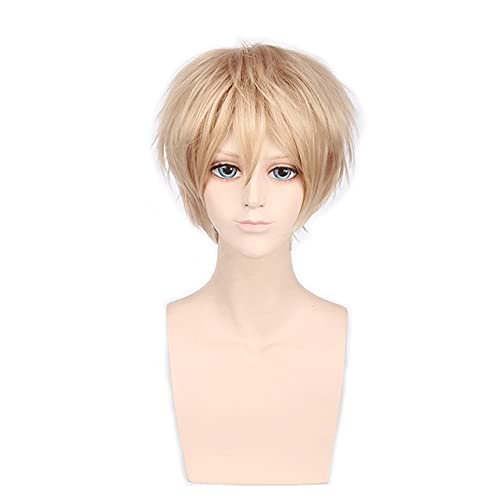 HBYLEE-Wig for cosplay Synthetische Kurzweiß Grau Blau Weiß Rot Schwarz Blau Lila Rosa Blond Grün Gelb Orange Universal Cosplay Perücke Pony Pl-002-2 von HBYLEE