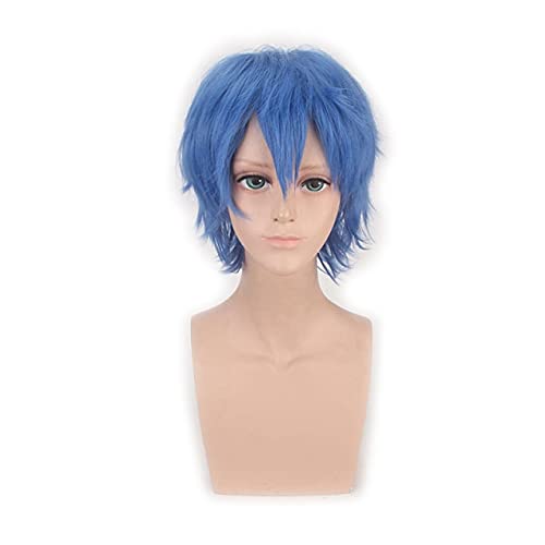 HBYLEE-Wig for cosplay Synthetische Kurzweiß Grau Blau Weiß Rot Schwarz Blau Lila Rosa Blond Grün Gelb Orange Universal Cosplay Perücke Pony Pl-002-27 von HBYLEE