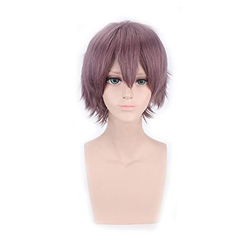 HBYLEE-Wig for cosplay Synthetische Kurzweiß Grau Blau Weiß Rot Schwarz Blau Lila Rosa Blond Grün Gelb Orange Universal Cosplay Perücke Pony Pl-002-28 von HBYLEE