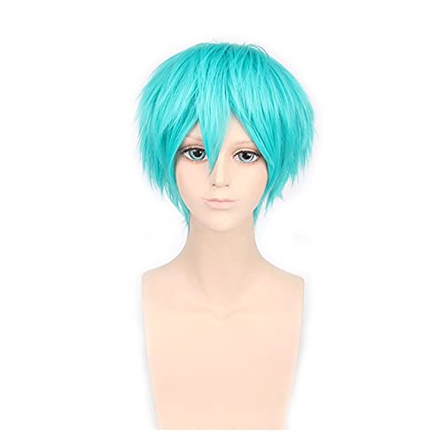 HBYLEE-Wig for cosplay Synthetische Kurzweiß Grau Blau Weiß Rot Schwarz Blau Lila Rosa Blond Grün Gelb Orange Universal Cosplay Perücke Pony Pl-002-4 von HBYLEE