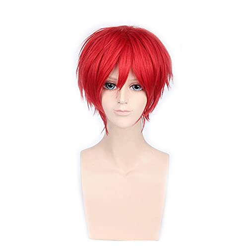 HBYLEE-Wig for cosplay Synthetische Kurzweiß Grau Blau Weiß Rot Schwarz Blau Lila Rosa Blond Grün Gelb Orange Universal Cosplay Perücke Pony Pl-002-6 von HBYLEE