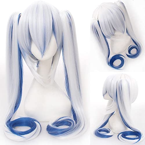 HBYLEE-Wig for cosplay Vocaloid Hatsune Miku Perücke Pferdeschwänze Black Rock Shooter Senbon Zakura Cosplay Perücke Langes Haar Blau Grün Schwarz Rosa Silve + Perückenkappe Cy120-13 von HBYLEE