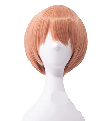HBYLEE-Wig for cosplay Wig Anime Cosplay Love Live Rin Hoshizora Cosplay Perücken Kurz Rosa Orange Hitzebeständige Kunsthaarperücke + Perückenkappe von HBYLEE