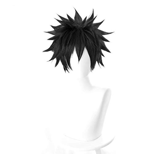 HBYLEE-Wig for cosplay anime cosplay perückeHaarteile zu Aru Majutsu kein Index Anime Cosplay Rose Net Perücken Hochtemperaturbeständige Faser Kurzes Haar Schwarz 13 Zoll von HBYLEE