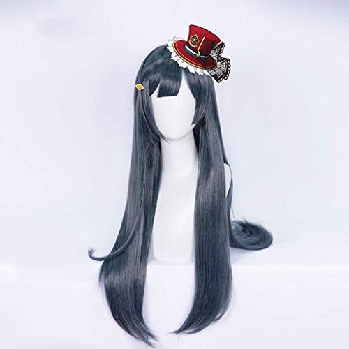 HBYLEE-Wig for cosplay anime cosplay perückeLove Live! Schule Idol Festival Anime Cosplay Rose Net Perücken mit Pony 100% hochtemperaturbeständige Faser dunkelblau lange glatte Haare 32 Zoll HBYLEE-Wig for cosplay anime cosplay perückeLove Live! Schule Idol Festival Anime Cosplay Rose Net Perücken mit Pony 100% hochtemperaturbeständige Faser dunkelblau lange glatte Haare 32 Zoll von HBYLEE