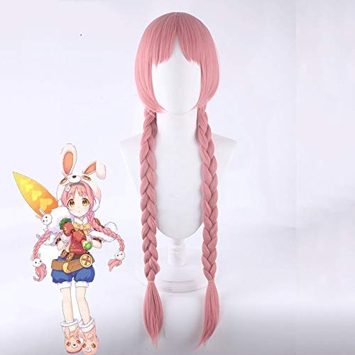 HBYLEE-Wig for cosplay anime cosplay perückeMimi Perücke Prinzessin Connect! Re: Dive Cosplay Niedliches Kaninchen Rosa Doppelgeflechte Hitzebeständige synthetische Prinzessin Connect Mimi Perücke von HBYLEE