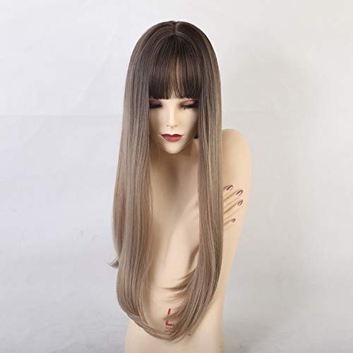 HBYLEE-Wig for cosplay anime cosplay perückeSynthetic Wigs With Bangs Long Straight Wigs Blue Purple Natural Hair Wigs for Woman Cosplay Wigs Heat Resistant Fiber Wigs lc169-6 lc169-5 von HBYLEE