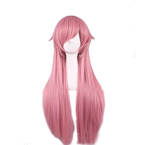 HBYLEE- Yuno Gasai Cosplay Zukunft Tagebuch Cosplay Frauen Lange gerade Rosa Perücke Cosplay Anime Cosplay Perücke Hitzebeständige synthetische Perücken[Farbe:Rosa] von HBYLEE