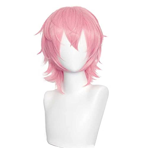 HBYLEEAniCosplay Wig,Yarichin B Club Ayato Yuri Cosplay Wig,Short pink Wig,with Free Wig Cap,for Christmas Carnival party Halloween Cosplay Wig[Farbe:nach Plan] von HBYLEE