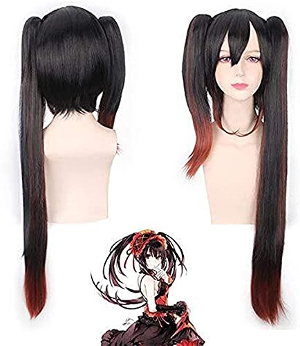 HBYLEEAnime Coser Wig Date Ein Albtraum Live Nightmare Tokisaki Kurumi Cosplay Wig Hitzebeständig Kunsthaar Braun Cosplay Mixples Kostüm One Toeuil Tokisaki Perücke PL-147[Farbe:nach Plan] von HBYLEE