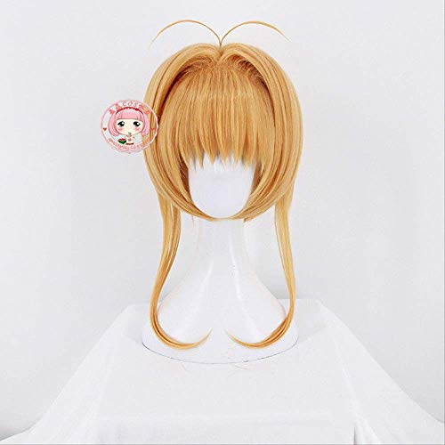 HBYLEECard Captor Sakura CLEAR CARD Kinomoto Sakura Blonde Cosplay Wig Party Wigs[Farbe:nach Plan] von HBYLEE