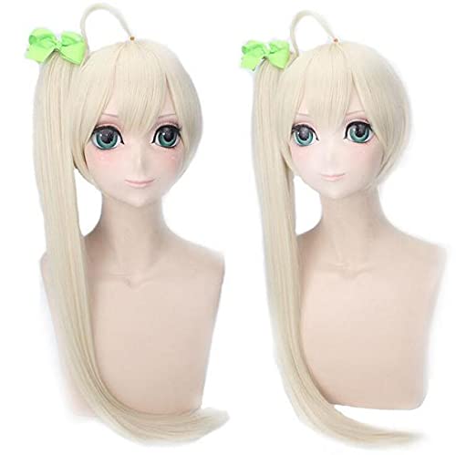 HBYLEEGame Yosuga No Sora In Solitude Cosplay Straight Wig With Two Chip Pferdeschwanz Kunsthaar Sora Kasugano Cosplay Wig Cap One Size Pl-764[Farbe:nach Plan] von HBYLEE