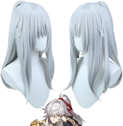 HBYLEEWig Anime Cosplay Anime Honkai: Star Rail Cosplay Perücke, Langes Kurzes Haar Schwarz Blau Rot Gelb Weiß Perücke + Kappe, for Halloween, Party, Karneval, Nachtleben, Konzerte, Hochzeiten von HBYLEE