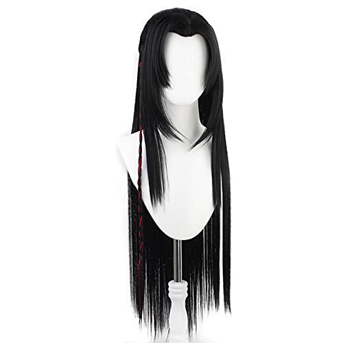 HBYLEEWig Anime Cosplay Anime Tian Guan Ci Fu Cosplay Hua Cheng Perücke Geflochtenes Schwarzes Langes Glattes Haar Himmel Offizieller Segen Chinesischer Altertümlicher Stil[Farbe:nach Plan] von HBYLEE