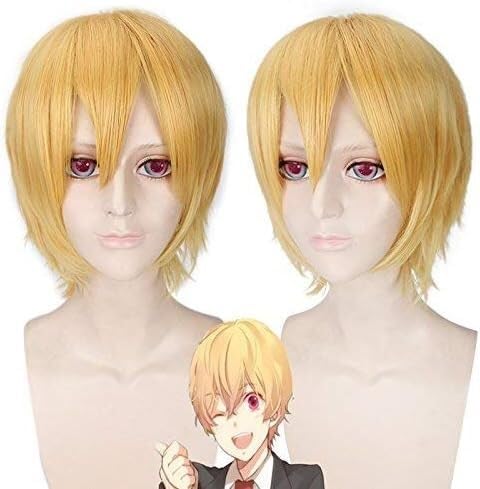 HBYLEEWig Anime Cosplay Herren Swimming Club Hazuki Nagisa Hochtemperatur-Seiden-Cosplay-Perücke + Kappe[Farbe:One Color] von HBYLEE