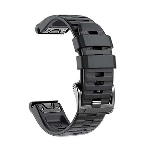 Silikon-Uhrenarmband mit Schnellverschluss für Garmin Fenix 7X 7 6X Pro Watch Easyfit Armband 26 22 mm Armband（Schwarz，For Approach S60 S62 von HBYLEE