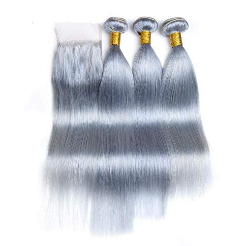 Splitter grau Echthaar Bündel gerade Welle 20 Zoll Sunwell Echthaar Perücke Körperwelle Glueless reines brasilianisches Menschenhaar Lace Front Perücken mit dem Babyhaar für schwarze Frauen 13&24inch von HBYLEE