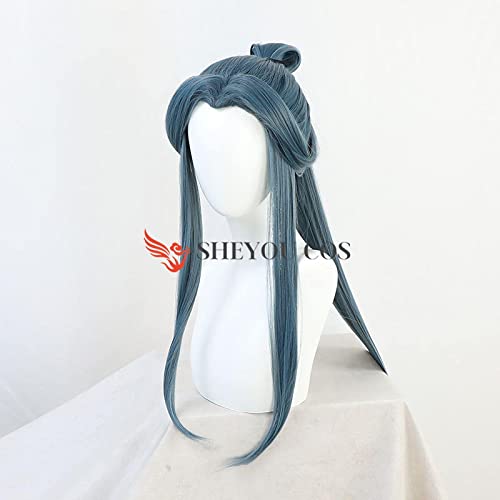 Tian Guan Ci Fu Xie Lian Hua Cheng Cosplay Perücke Manga Heaven Offizielle Segen Cosplay Haarperücken + Perücke Kappe (Color : Ling Wen Zhen Jun, Size : One Size) von HBYLEE