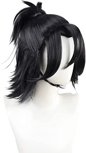 Wig Anime Cosplay Anime-Cosplay-Perücke, HORI-san zu MIYAMURA-kun OVA-Perücke, Miyamura Izumi-Perücke, schwarze synthetische kurze Perücke, mit gratis Perückenkappe, for die tägliche Party an Hallowee von HBYLEE