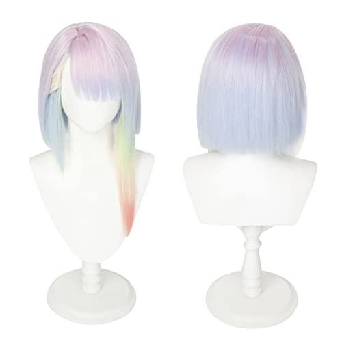 Wig Anime Cosplay Anime-Perücke for Cyberpunk Edgerunners Lucy Cosplay-Perücke, kurze Perücke mit Farbverlauf, Kostüm-Halloween-Perücke, for Halloween, Kostümparty, Anime-Show, Cosplay-Event, Konzerte von HBYLEE