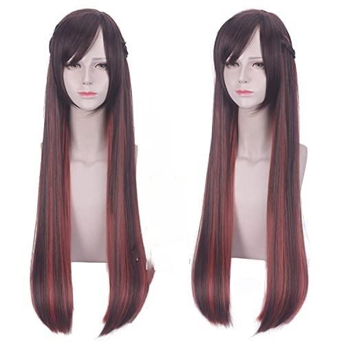 Wig Anime Cosplay Wig for Halloween Fashion Christmas Party Dress Up Wig Rental Girlfriend Mizuhara Chizuru Brown Gradient Orange Red Styling Twist Braid Cos Wig[Farbe: Brown Gradient Orange Red ] von HBYLEE