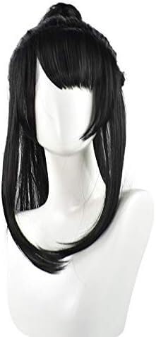 Wig Anime Cosplay Xue Yang Xiao Xing Chen Cosplay Perücke Chinesische Anime Magic Ancestors Cosplay Schwarze Lange Haare Perücke + Kappe von HBYLEE