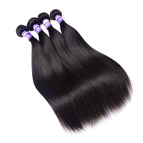 brasilianisches reines Menschenhaar spinnt gerade Bündel 100g / pcs20"22" 24" Lace Closure Perücke Malaysian Remy Echthaar Perücken Unverarbeitete Echthaar Perücken für schwarze Frauen Natur&schwarze von HBYLEE