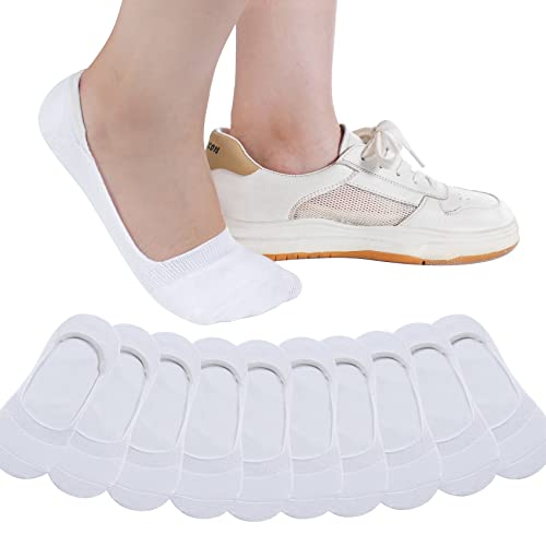 10 Paar Füßlinge für Damen unsichtbare kurze Socken Sneaker Söckchen mit Rutschfestem Silkon derselben Farbe von HBselect