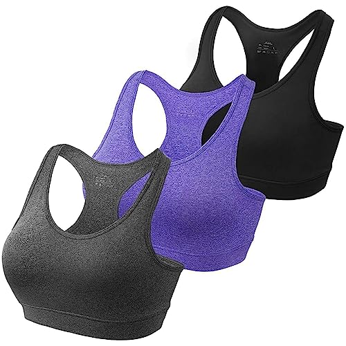 HBselect Sport BH Bustier Damen Bralette Nathloser mit Polstern Sportbekleidung Polyesterfaser ohne Bügel atmungsaktiv Joggen Yoga Jumping Fitness von HBselect