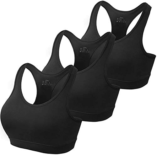 HBselect Sport BH Bustier Damen Bralette Nathloser mit Polstern Sportbekleidung Polyesterfaser ohne Bügel atmungsaktiv Joggen Yoga Jumping Fitness von HBselect