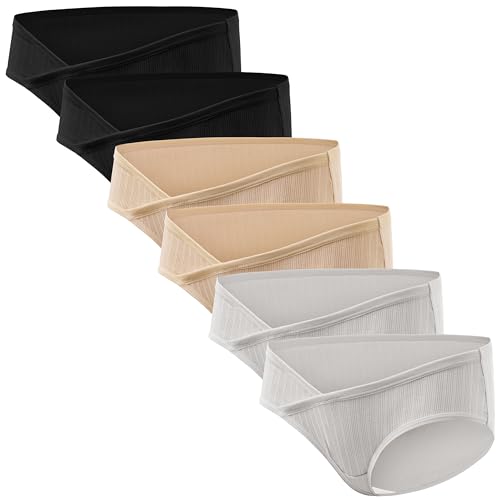 HBselect 6er Unterhosen für Schwangere Umstandsmode Hösschen Damen Unterwäsche aus Baumwolle Schwangerschaft Postpartum Slip von HBselect