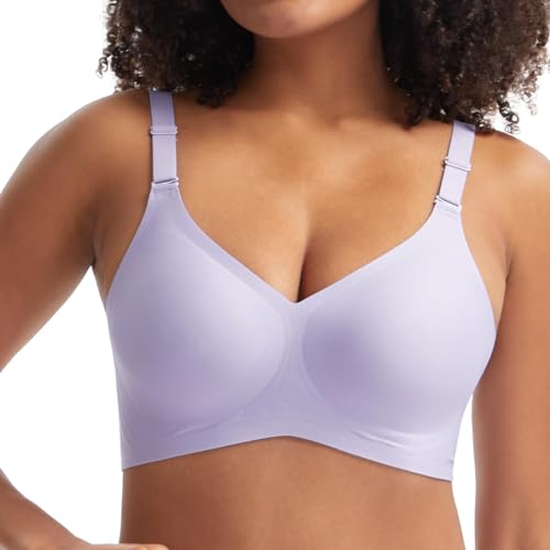 HBselect Nahtloser Minimizer BH Damen Ohne Bügel Push Up V-Ausschnitt Bralette Damen BHS Atmungsaktiver Und Ultrakomfortabler T Shirt Bra mit zusätzlicher BH-Verlängerung von HBselect