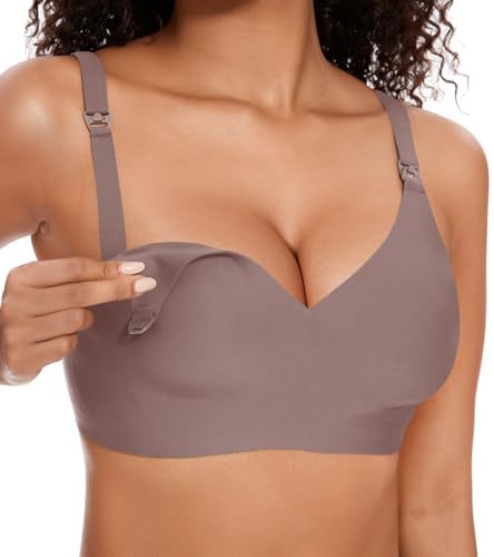 HBselect Womens Wireless Bra Womens One Smooth U Underwire Bra Gray 3XL von HBselect