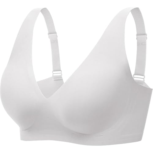 HBselect Womens Wireless Bra Womens One Smooth U Underwire Bra White S 9002 von HBselect