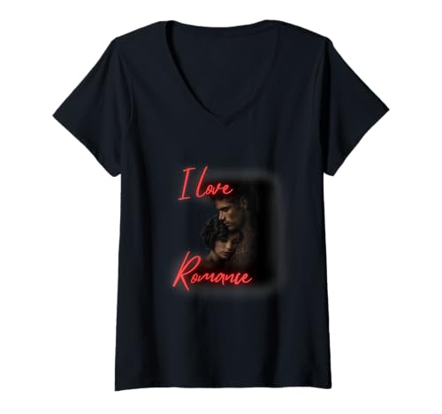 Damen Ich Liebe Romanze T-Shirt mit V-Ausschnitt Damen Ich Liebe Romanze T-Shirt mit V-Ausschnitt von HC Artistry