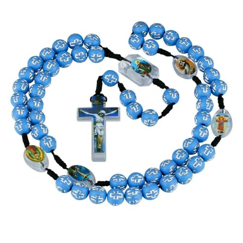 HCAXKFMMXU 6 Farben Kreuz Gebetskette Rosenkranz Halskette Zufällige Heilige Ikone Medaille Spacer Perlen Kruzifix Anhänger Chaplet Religiöser Schmuck HCAXKFMMXU 6 Farben Kreuz Gebetskette Rosenkranz Halskette Zufällige Heilige Ikone Medaille Spacer Perlen Kruzifix Anhänger Chaplet Religiöser Schmuck von HCAXKFMMXU
