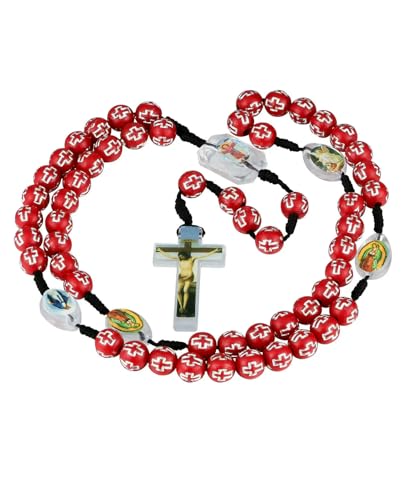 HCAXKFMMXU 6 Farben Kreuz Gebetskette Rosenkranz Halskette Zufällige Heilige Ikone Medaille Spacer Perlen Kruzifix Anhänger Chaplet Religiöser Schmuck HCAXKFMMXU 6 Farben Kreuz Gebetskette Rosenkranz Halskette Zufällige Heilige Ikone Medaille Spacer Perlen Kruzifix Anhänger Chaplet Religiöser Schmuck von HCAXKFMMXU