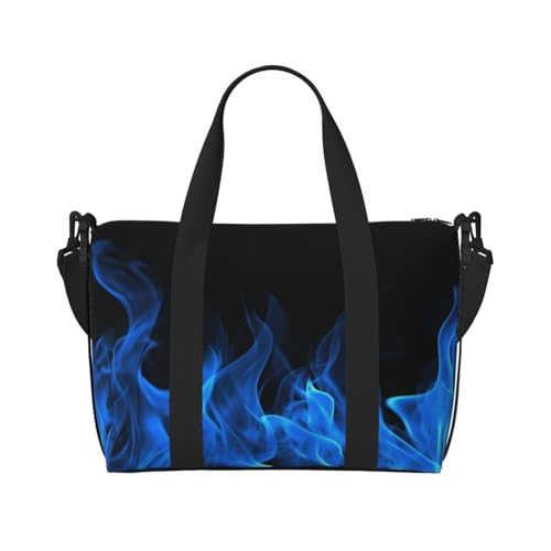 Reisetasche für persönliche Gegenstände, Handgepäck, Trainingshandtasche, leicht, wasserdicht, Sporttasche, blaue Flamme, Wochenendtasche für Damen und Herren, Schwarz, Einheitsgröße, Schwarz , Reisetasche für persönliche Gegenstände, Handgepäck, Trainingshandtasche, leicht, wasserdicht, Sporttasche, blaue Flamme, Wochenendtasche für Damen und Herren, Schwarz, Einheitsgröße, Schwarz , von HCBPWVQA